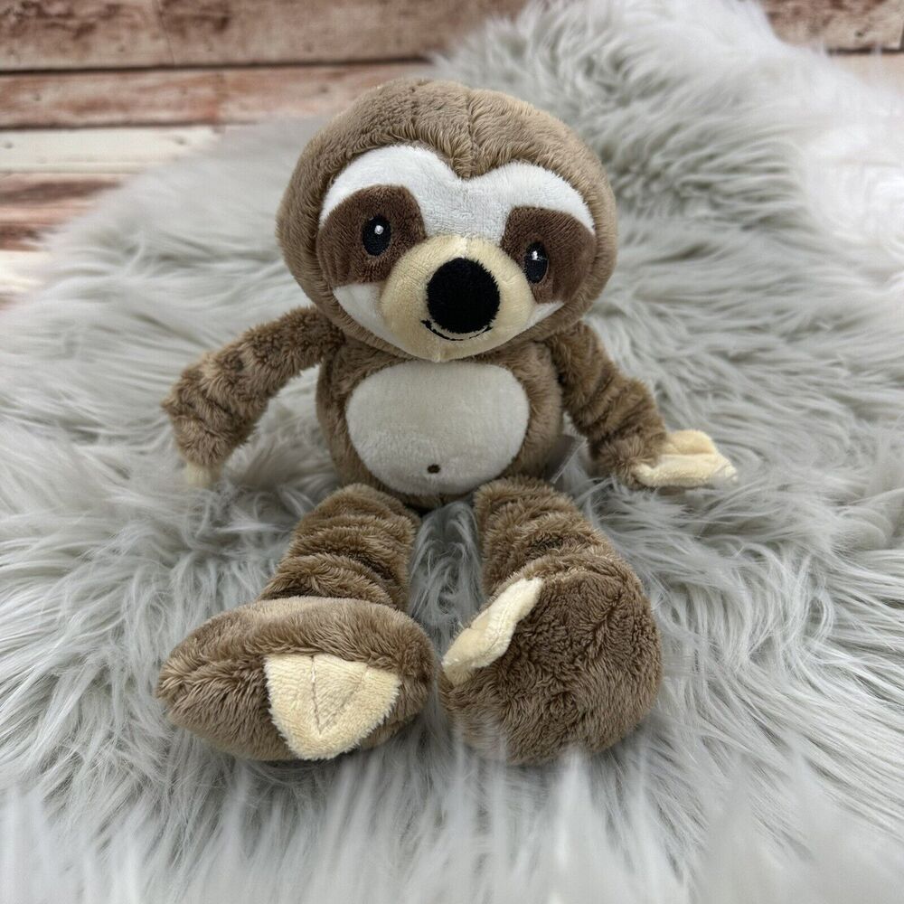 NWOT Spark Create Imagine Brown Sloth Plush Lovey Crinkle Sensory Rattle Stretch